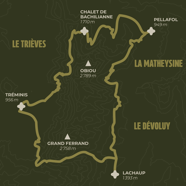Tour de l'Obiou - Les territoires traversés : Le Trièves, Le Dévoluy, La Matheysine